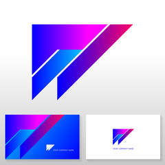 Letter W logo design – modern colorful vector emblem. Business card templates. Stock vector illustration.