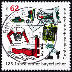 Postage stamp Germany 2015 Bavarian mountain costumes associatio