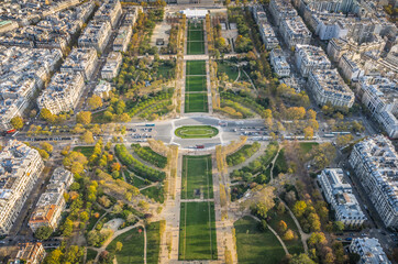 Jardins du Trocadéro Aerial View #1 | Paris Street Photography - obrazy, fototapety, plakaty
