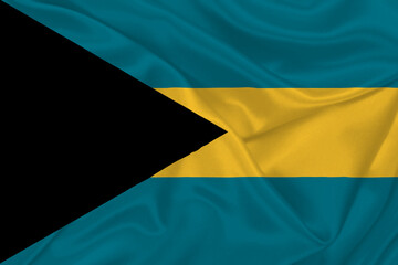 3D Flag of Bahamas on fabric