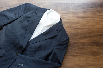 リクルートスーツの置き撮り