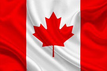 3D Flag of Canada on fabric