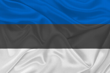 3D Flag of Estonia on fabric