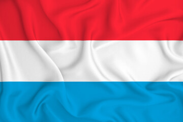 Obraz premium 3D Flag of Luxembourg on fabric