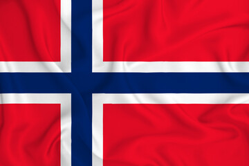 3D Flag of Norway on fabric