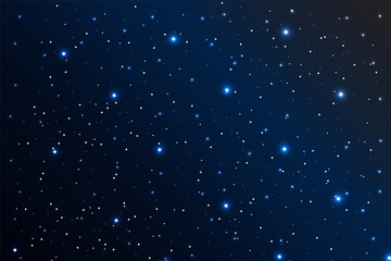 Naklejka na ściany i meble Stars on a night sky background