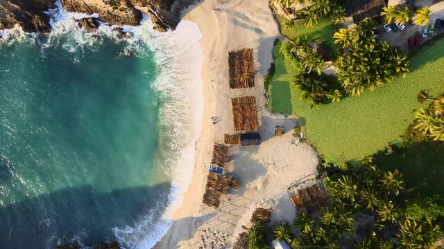 Aeralview playa Maruata, Michoacan, Mexico