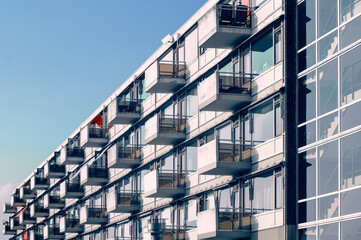 apartment building with balconies