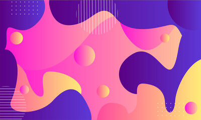 Modern illustration background wallpaper full of cheerful colors