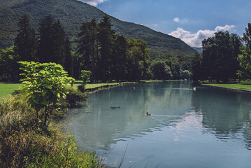 Lake in Castle Park of Domaine de Vizille