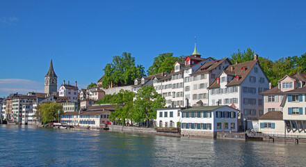 Fototapeta na wymiar Zurich in summer