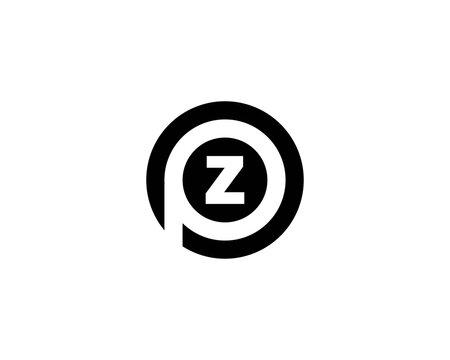 PZ ZP letter logo design vector template