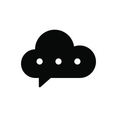 Cloud chat bubble icon