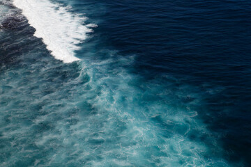Blue wave in the Sea in Bali