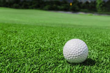Golf ball on course