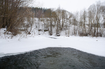 river in winter