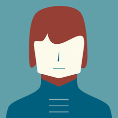 Pop art poster creative portrait. Vector. EPS