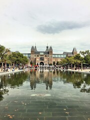 A view of the Riksmuseum in Amsterdam