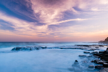 Obraz premium Sunset Sky at Thelma Head in Royal National Park
