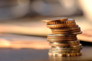 stack of euro coins
