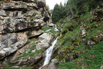 waterfall in the mountains