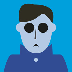 Pop art poster creative portrait. Vector. EPS