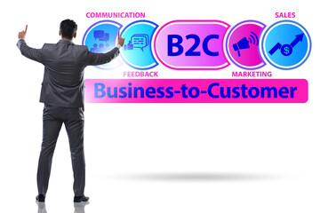 Business to customer concept with business people