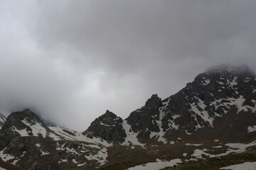 snow covered mountains