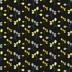 Abstract Pattern with colorful twigs on the dark background
