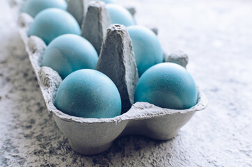 Dyed Easter eggs with red cabbage