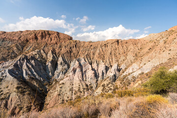 mountainous and eroded landscape in southern Spain