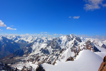 snow covered mountains