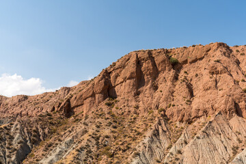 mountainous and eroded landscape in southern Spain