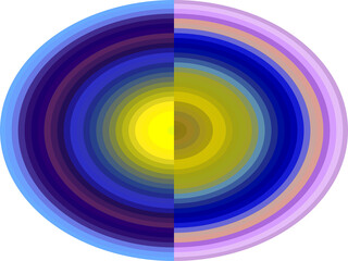 Yellow pink circular design, texture, abstract rainbow background