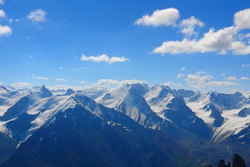 mountains in the snow
