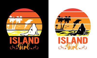 Island girl Print template