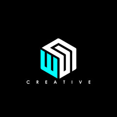 WG Letter Initial Logo Design Template Vector Illustration