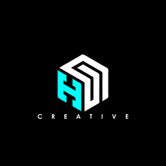 HG Letter Initial Logo Design Template Vector Illustration