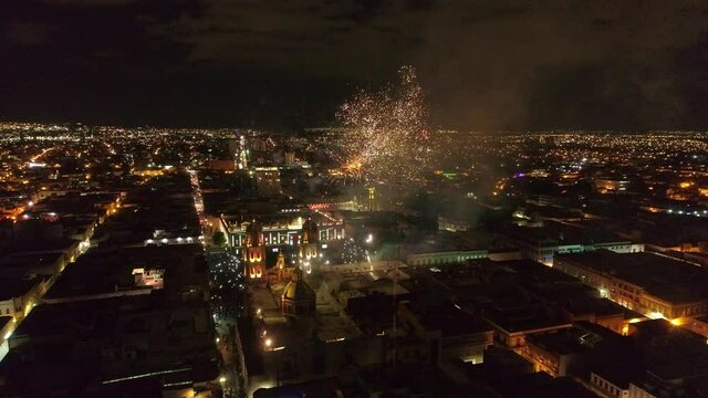 Aeralview Plaza de Armas, 16 de septiembre, fiesta mexicana, San Luis Potosi