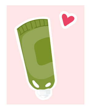 recommend clip art: Сosmetic bottle. For stickers, textile of apparel, beauty design.