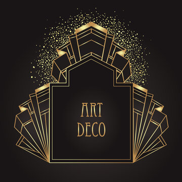 Art Deco Delight: A Glamorous Lounge With Geometric Patterns, Gold Accents,  And Luxurious Velvet Seating. Generative AI Stock Photo, Picture and  Royalty Free Image. Image 210729036.