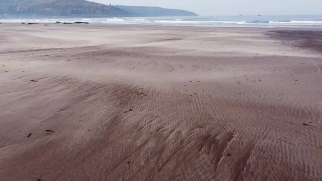 Aerial footage of Ladghar beach at Dapoli, located 200 kms from Pune on the West Coast of Maharashtra India.