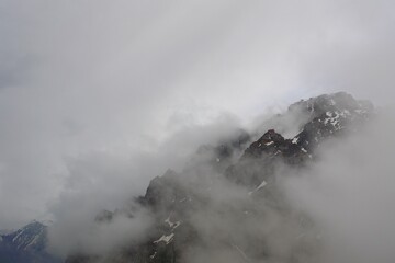 smoke in the mountains