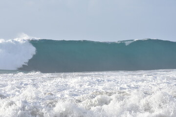 Watching the waves from the cliff