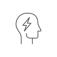 Creative mind line outline icon