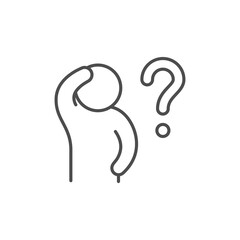 Problem solving line outline icon