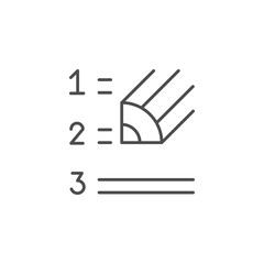 List writing line outline icon