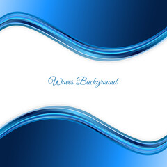 Blue waves background. Abstract blue wave background Blue wave business template