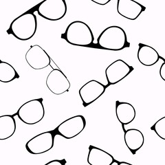 Vector Seamless Pattern Background or Wallpaper, Glasses Themed