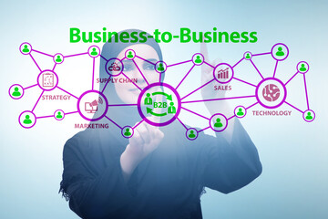 Business to business concept with business people